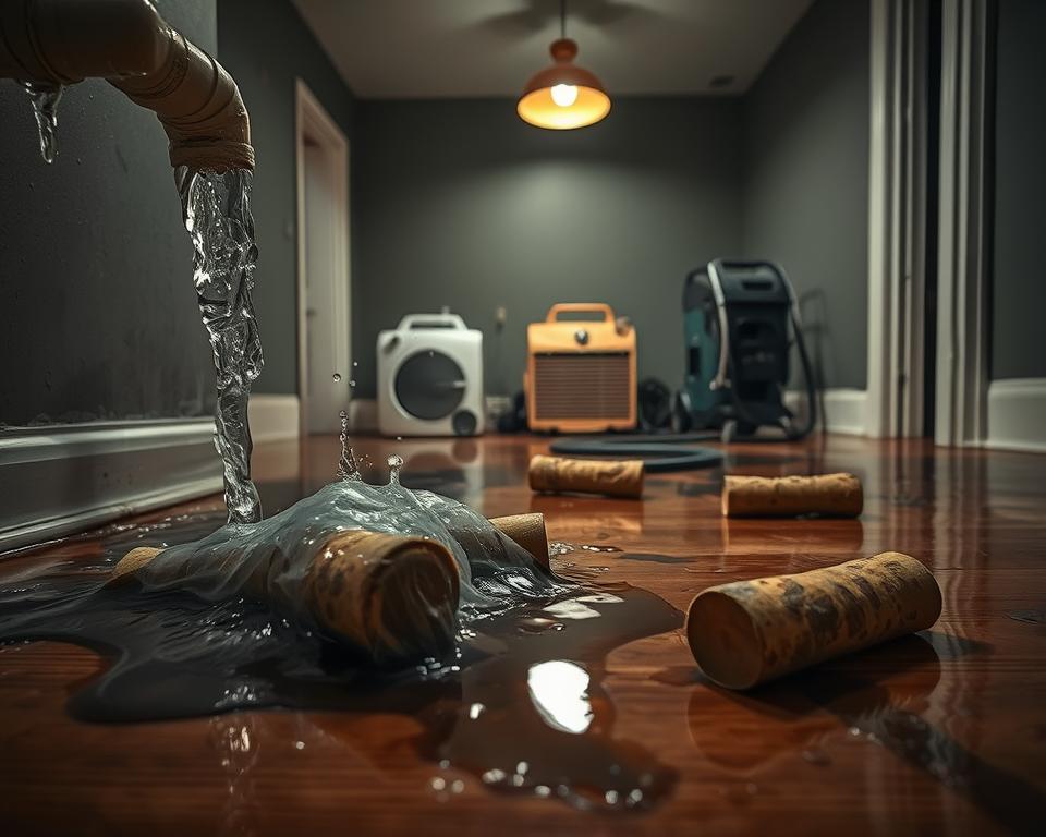 burst pipe water damage restoration