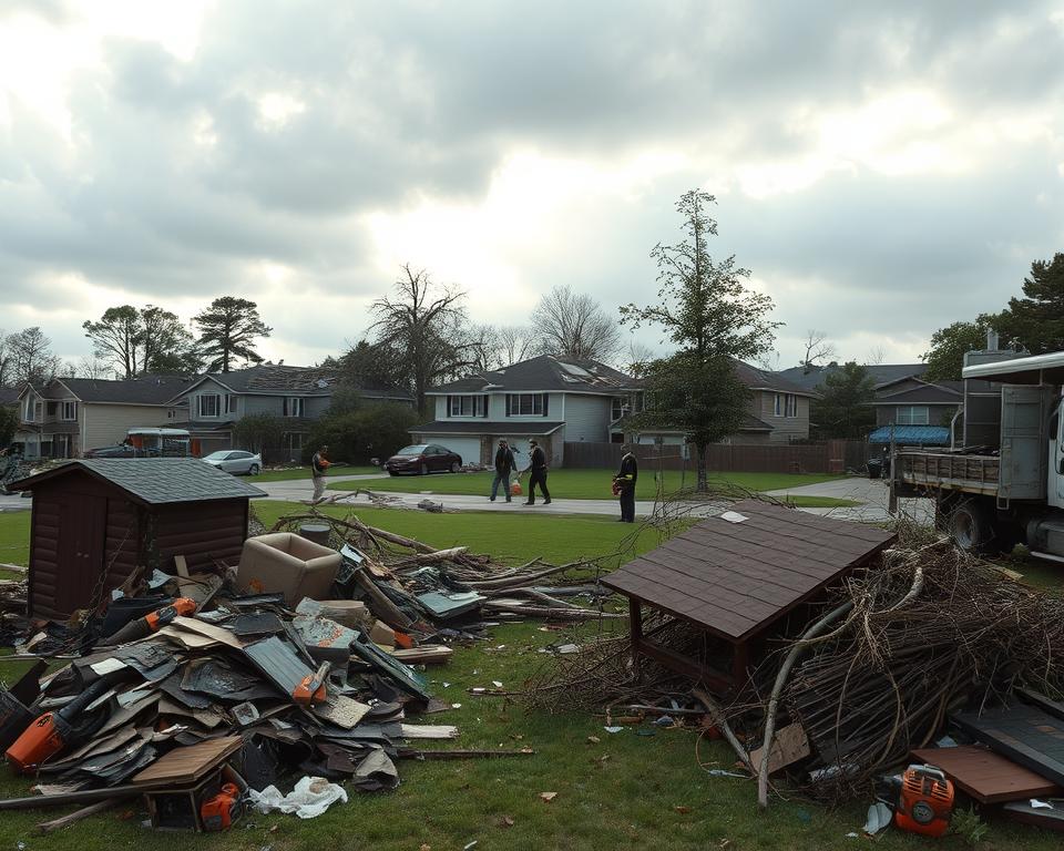 storm damage cleanup