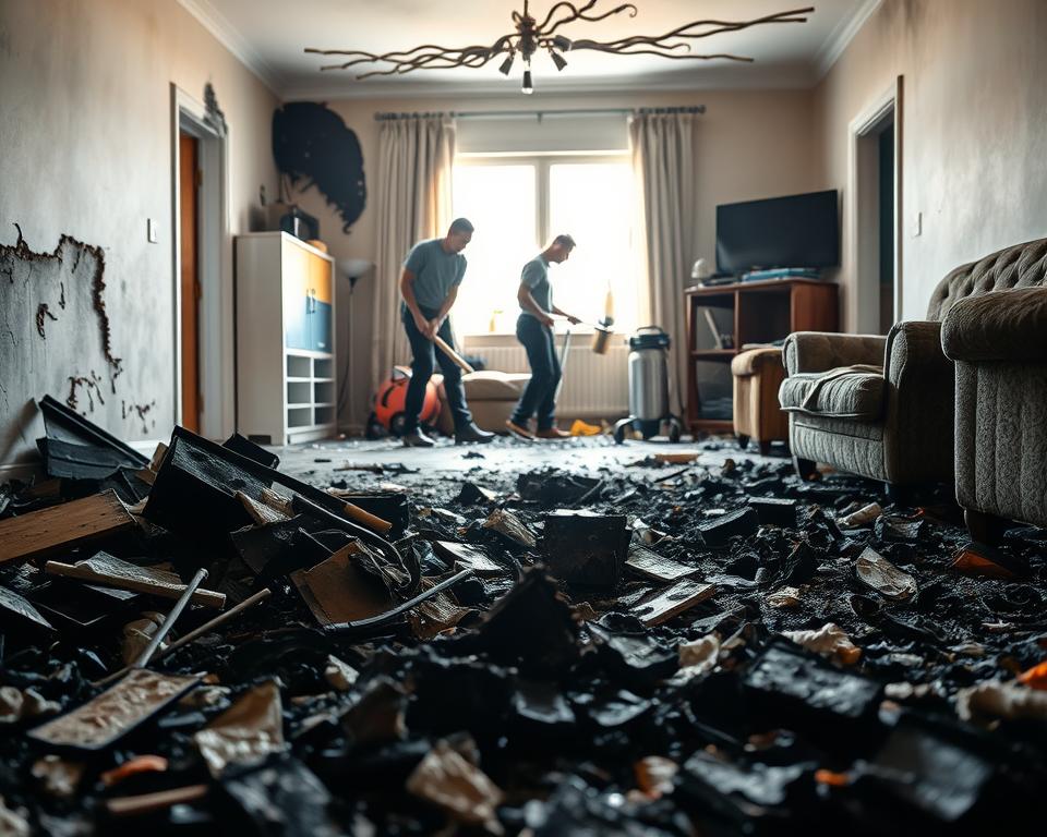 Fire damage restoration