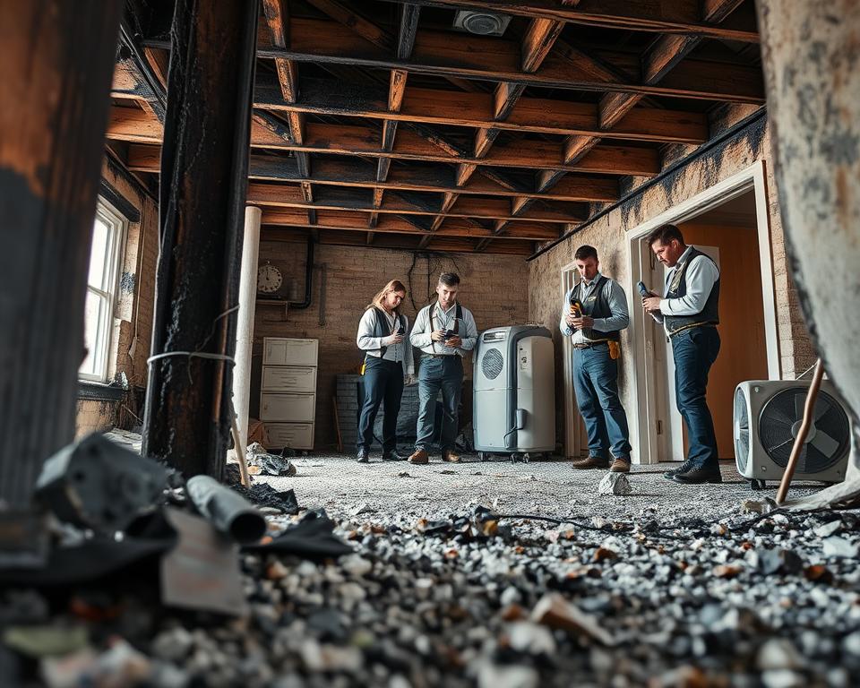 Fire damage restoration